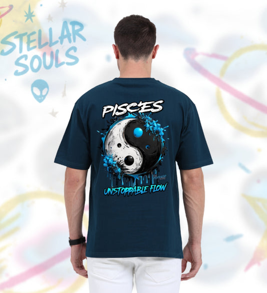 Stellar Souls: Graffiti Pisces Oversized Tee