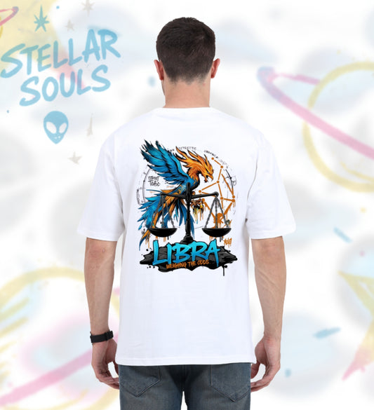 Stellar Souls: Graffiti Libra Oversized Tee