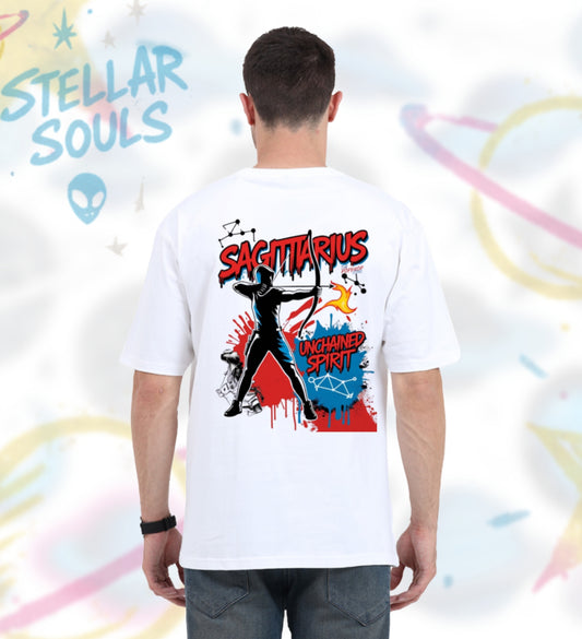 Stellar Souls: Graffiti Sagittarius Oversized Tee
